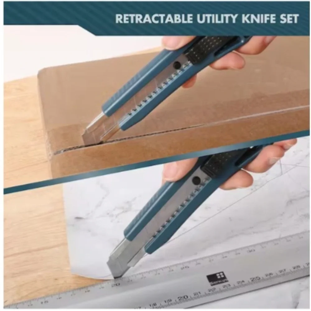 Anvil Snap and Retractable Utility Knife Set with Extra Blades